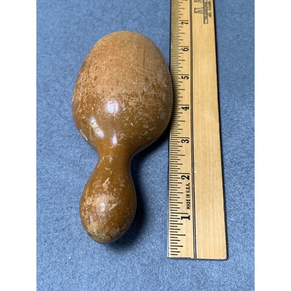 Vintage Wooden Sock Darner Sewing Tool 5.5" Antique Foot Form Handcrafted 1940s - Picture 3 of 5